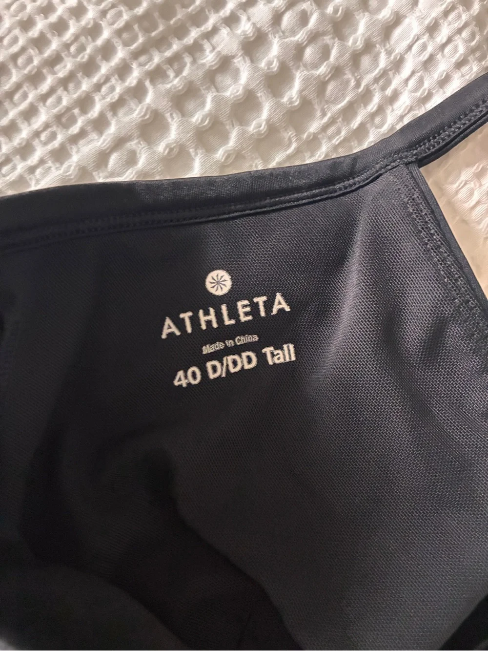 Athleta Black Women's Tankini Top, 40D/DD Tall, Fits like a 14